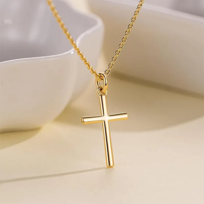 Vòng cổ nữ thập giá vàng 14k